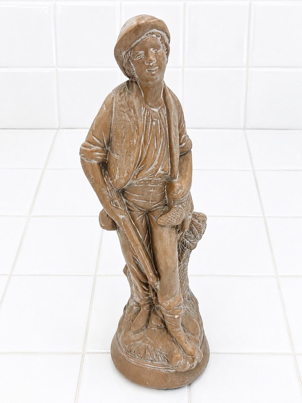 1950's Chalkware Hunter Statue